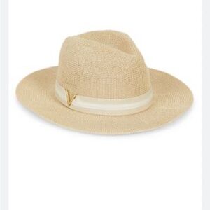 Vince Camuto Grosgrain Ribbon Fedora In Natural Modesens Hat